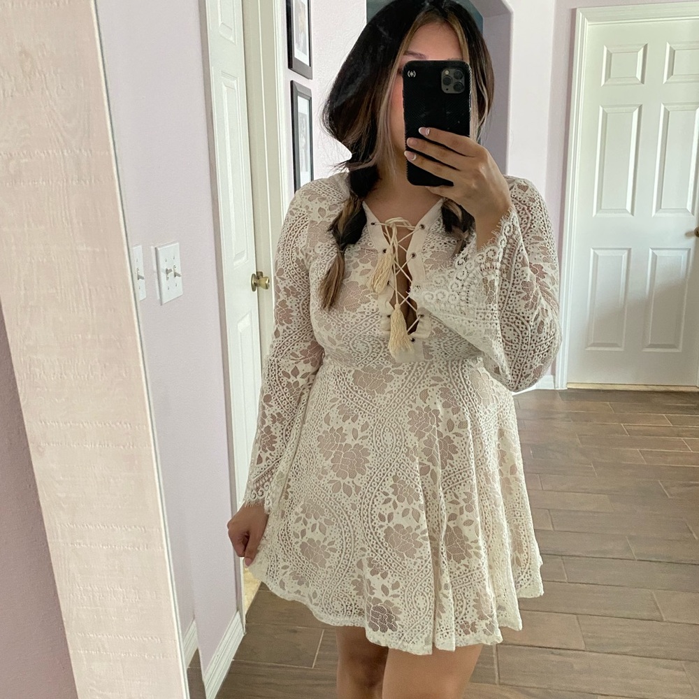 Princess Polly | Floral Lace Dress | S